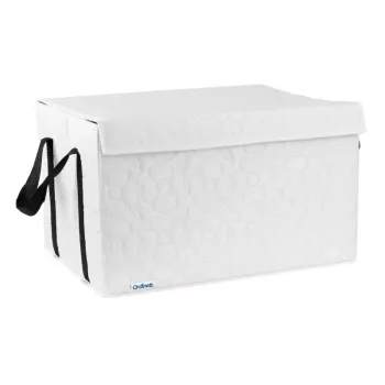 ORDINETT förvaringslåda M 41x31x25cm bomull grå