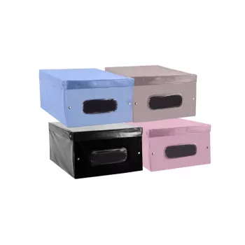 ORDINETT Vinylförvaringsbox 50x38x24 cm Cloe PVC sorterade
