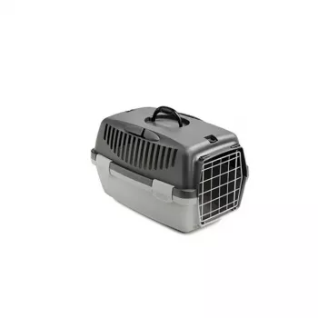 STEFANPLAST Transportbox Gulliver 1 med metalldörr 48x32x31 cm mörkgrå/ljusgrå