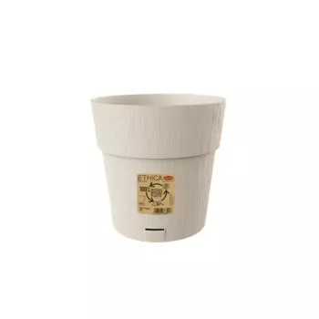 STEFANPLAST blomkruka med fat Ethica Ø20x19cm vit