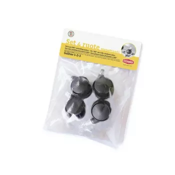 STEFANPLAST set med 4 svängbara hjul för Gulliver 1/2/3 transportburar för husdjur - svart