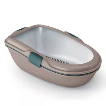 STEFANPLAST kattlåda Furba Chic Maxi 69,5x47x26 cm ljusgrå/grön