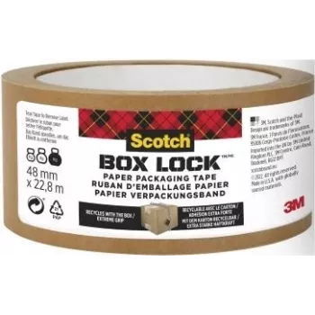 3M Scotch Box LockT papperspacktejp 48mm x 22,8m brun 7850-23-EF-8GC