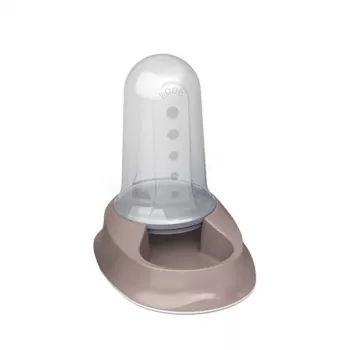 STEFANPLAST Chic 2L automatisk foder- och vattendispenser för husdjur, ljusgrå, 32 x 21 x 29 cm