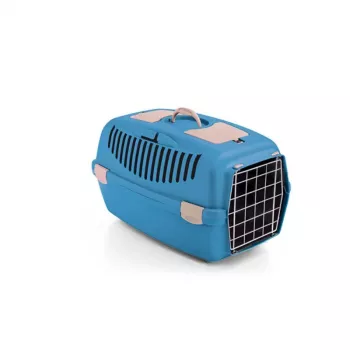 STEFANPLAST Gulliver 2 transportbur för husdjur med metalldörr 55x36x35 cm blå