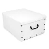 ORDINETT kartong 49x39x25cm stor box enfärgad sorterad vit/svart/marinblå/ljusgrå