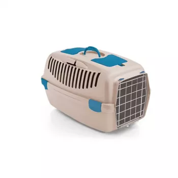 STEFANPLAST Gulliver 3 transportlåda för husdjur med metalldörr 61x40x38 cm vit travertin