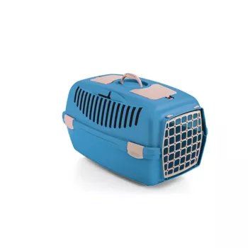 STEFANPLAST transportbur Gulliver 2 med plastdörr 55x36x35cm blå