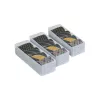 ORDINETT Top Class förvaringsset 3 delar litet klar plast skrivbordslådor förvaring 30,5x10x7,5 cm
