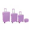 ORDINETT 4-delad hård resväskset 98L/60L/43L/15L rosa