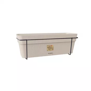 STEFANPLAST balkongset med automatiskt bevattningssystem och metallfäste 50x18x17 cm vit