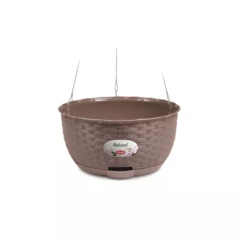 STEFANPLAST hängande blomkruka Natural Ø30x14,5 cm brun