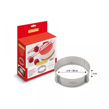 GUARDINI rund tårtring med variabel diameter Ø16-28 cm