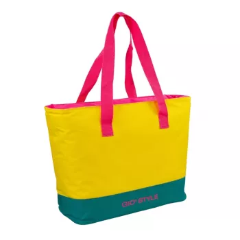 GIOSTYLE termoväska Beach Fluo Tote sortiment, 24L, grön/rosa/gul/ljusblå