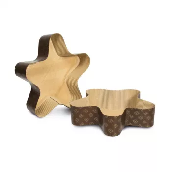 GUARDINI stjärnformade bakformar i papper 3 st. Easy Bake 25x21cm