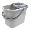 SAUBER oval hink 15L med tryckknapps-vrängare
