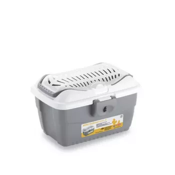 STEFANPLAST transportbur Mini Gulliver 40x30x24cm vit/grå