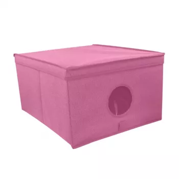 ORDINETT vikbox L 50x40x25cm blommönster