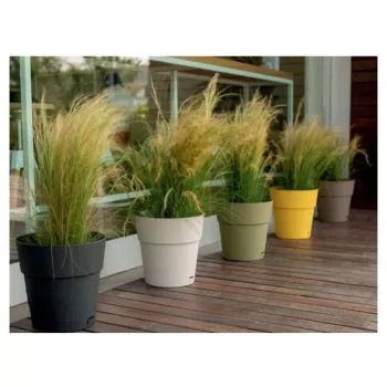 STEFANPLAST Ethica blomkruka med fat Ø40x39cm vit
