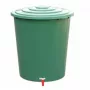 STEFANPLAST regnvattentunna 310L med lock och kran, grön, Ø80x97cm