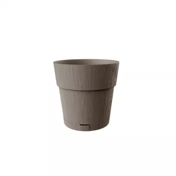 STEFANPLAST Ethica blomkruka med fat Ø20x19cm brun