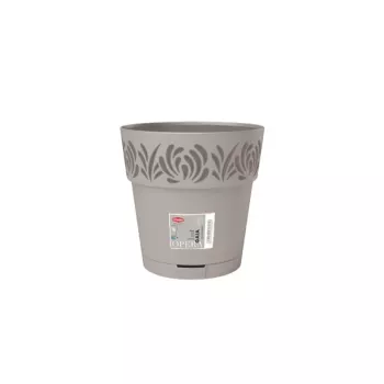 STEFANPLAST Gaia blomkruka med fat Ø20x19cm ljusgrå