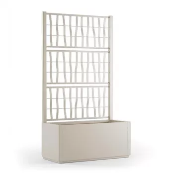 STEFANPLAST blomlåda med spaljé Ethica 80x36x140 cm vit