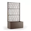 STEFANPLAST blomlåda med spaljé Ethica 80x36x140 cm brun