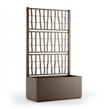 STEFANPLAST blomlåda med spaljé Ethica 80x36x140 cm brun