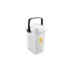 STEFANPLAST förvaringsbehållare för husdjursfoder 2,5 kg 7 L 23x19x31 cm, transparent/vit