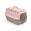 STEFANPLAST transportbur Horizon 1 med plastdörr 48x32x30cm rosa/grå