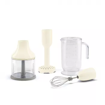 SMEG HBAC11CR tillbehörsset för stavmixer, 4 delar, kräm
