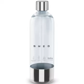 SMEG SKSB01 ersättningsflaska för sodamaker SKC01, 1 liter, PET-plast, transparent