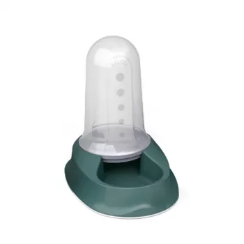 STEFANPLAST Chic automatisk foderautomat och vattendispenser för husdjur, 2L, grön