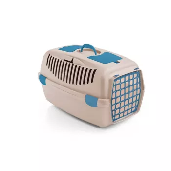 STEFANPLAST Gulliver 3 transportlåda för husdjur 61x40x38 cm vit travertin med plastdörr