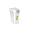 STEFANPLAST Förvaringsbehållare för husdjursfoder 15L 6kg transparent/vit 33x22x41cm