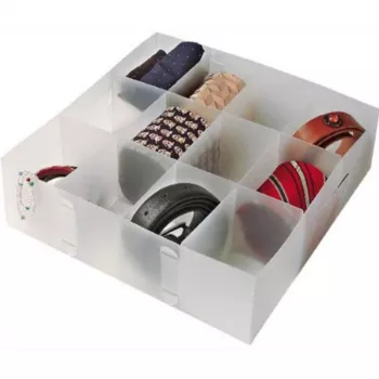 ORDINETT organizer L 30,5x30,5x10 cm Top Class transparent förvaringsbox