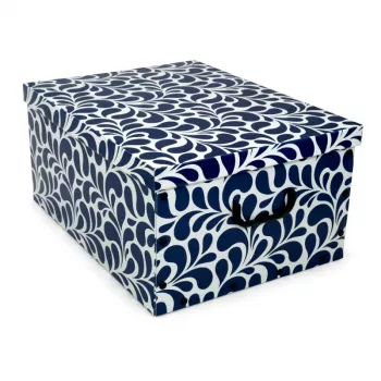 ORDINETT Kartong 49x39x25cm Big Box Goccia assorterad, blå/ljusgrå/burgundröd