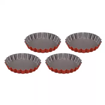 GUARDINI bakformsset för petit fours 4 st Rossana Ø12x1,9 cm non-stick stål antracit