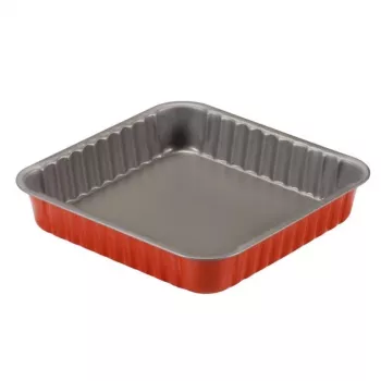 GUARDINI Rossana kvadratisk bakform 24x24x4,5 cm non-stick kolstål