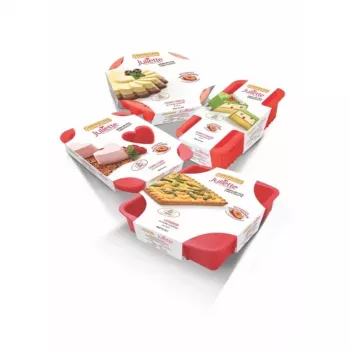 GUARDINI Savarin-bakform silikon Juliette Ø24x5,5 cm röd
