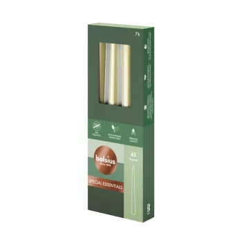 BOLSIUS bordsljus 4-pack silver 245/24 mm