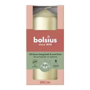 BOLSIUS ljus cylinder Ø120x58mm silver