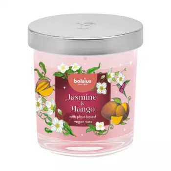 Bolsius Floral Fusion jasmin & mango doftljus i glas, 80x72 mm