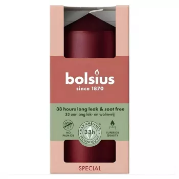 Bolsius ljus cylinder Ø120x58 mm, Metallic Red