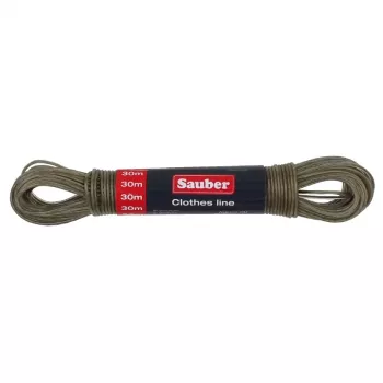 SAUBER tvättlina 30 m PVC-belagd stål tvättlina