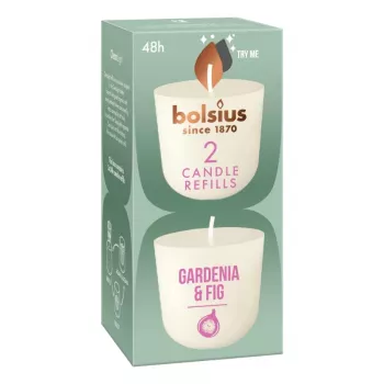 BOLSIUS Clean Light påfyllningsljus 2 st. gardenia & fikon