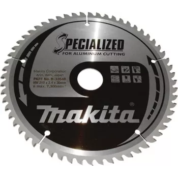 Makita B-33548 SPECIALIZED cirkelsågblad 210 x 30 mm, 60 tänder, TCT, ATB, för trä & laminat
