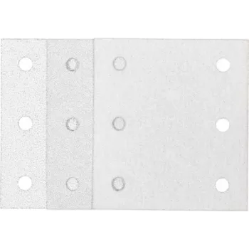 Makita 192352-4 slippapperssats, 10 delar, korn P60/P100/P150, 102 x 114 mm, kardborrfäste, för multiverktyg