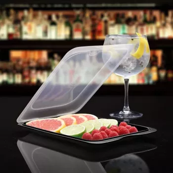 TATAY Förvaringsbehållare för frukt och sushi-cocktail 17x25,2x3,2 cm svart